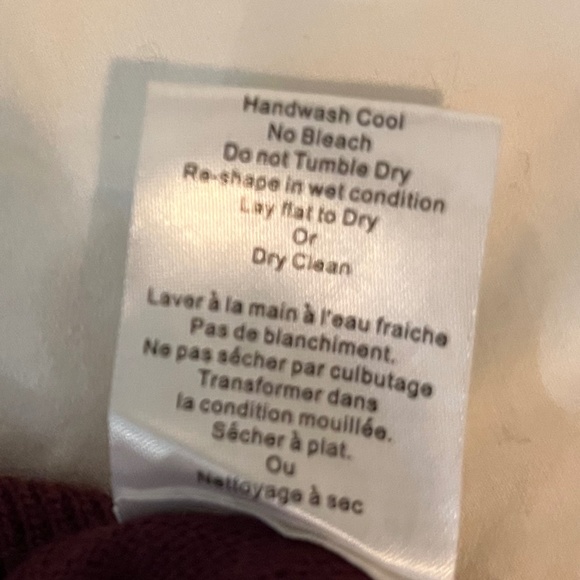 Talula (Artizia) Cashmere Blend Oversized Tunic Sweater, Burgundy, XS - Picture 11 of 11